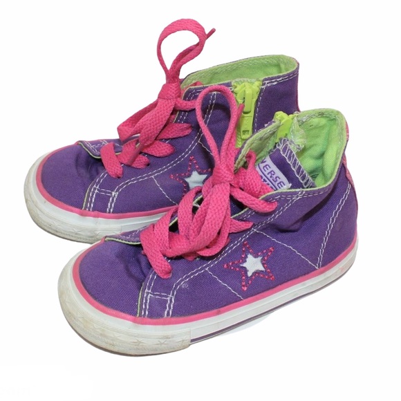 CONVERSE All Star High Top Sneakers Purple Pink 6 - Picture 7 of 7